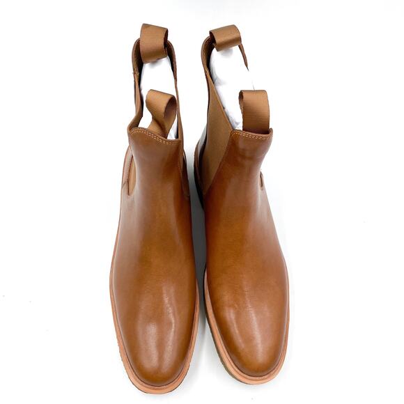 Loeffler Randall Raquel Chelsea Boots Brown Leather Block Heel Ankle Sz 10 - Picture 4 of 14